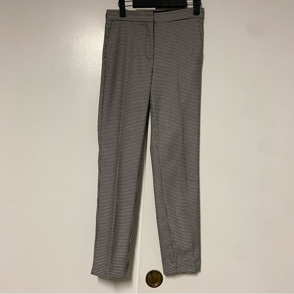 Zara Soft Feel Black White Printed Houndstooth Trouser Pants XS